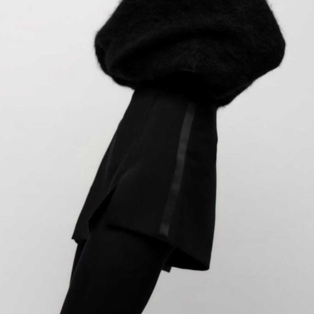 Zara High-Waist Side Stripe Tuxedo Skort